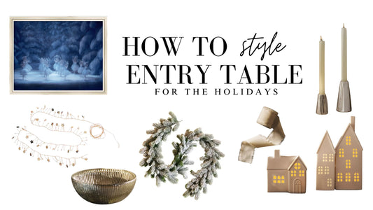 How to Style Your Entry Table for Christmas (with a Festive Print as the Star!)