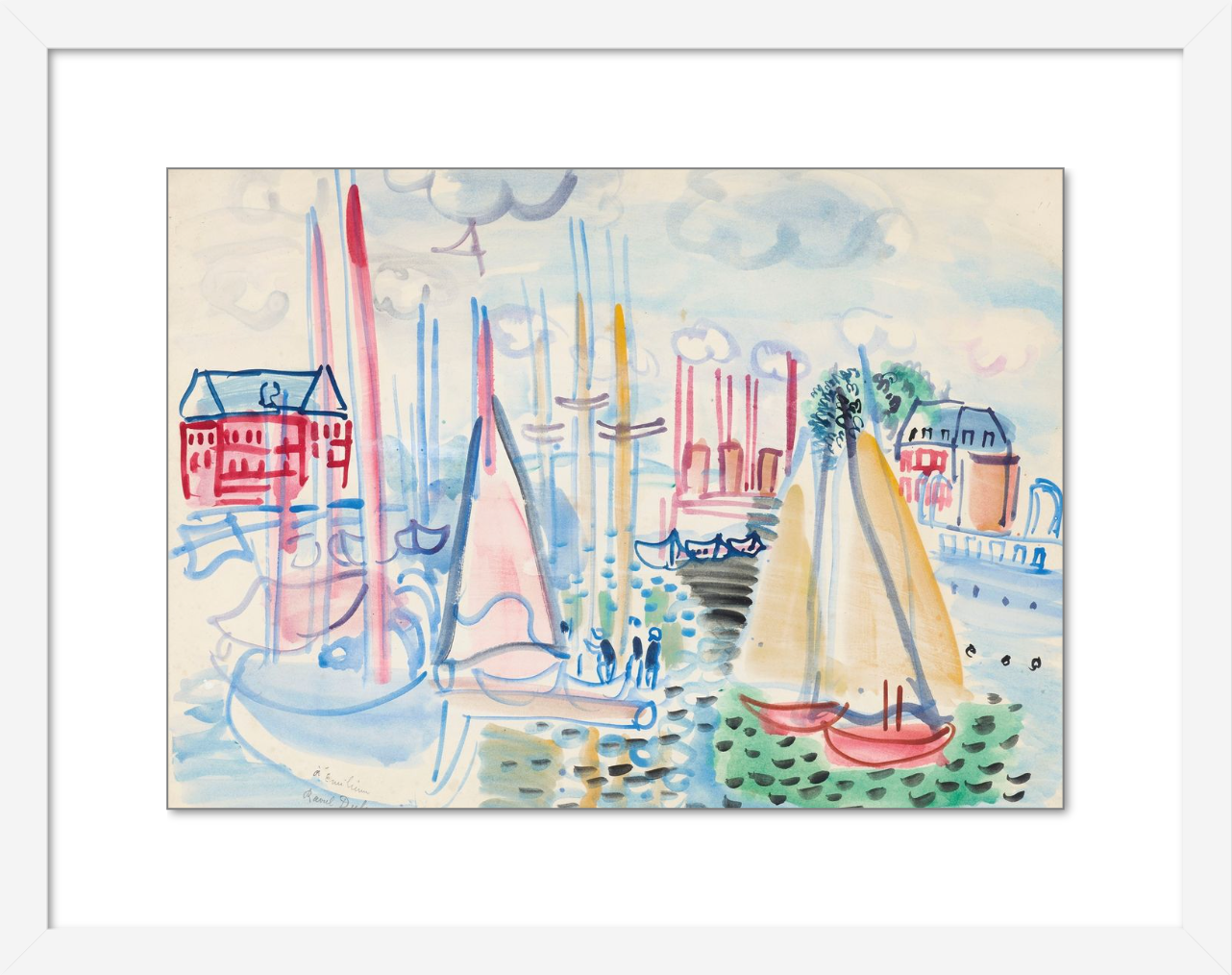 Sailboats in the Port of Deauville 1929